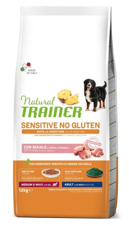 Natural Trainer Sensitive Senza Glutine Crocchette Maiale Per
