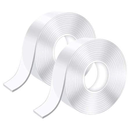 10M (5m*2) Nano Dubbelhäftande Tejp, Transparent Återanvändbar, Tvättbar Spårlös Stark Gel Tejp för Mattor, Foton, Affischer