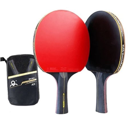 6 Star Bord Tennis Racket 2 delar Professionell Pingis Racket Set