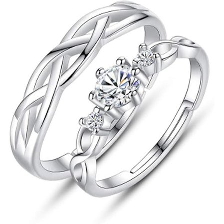 Matchende ringe til par - sæt med 2 til kvinder og mænd