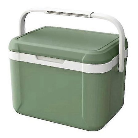 5L Camping Kjøleboks med Håndtak Hard Isbevarende Kjøler Isolert Matboks Multifunksjonell Bærbar Isolert Kjøler for Utendørs Camping (FMY) grønn