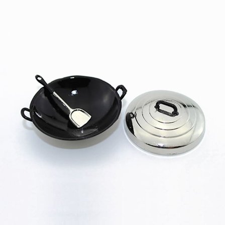 Tillbehör för matlagning till dockskåp Miniatyrgryta 4 4