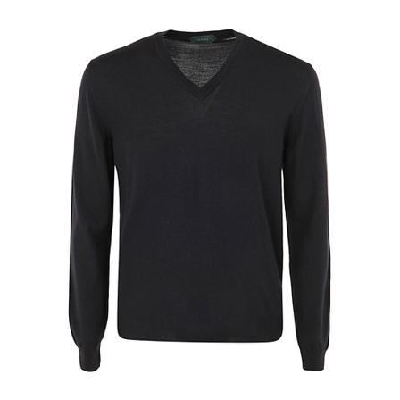 Zanone - Stickade Tröjor - Blå - Herr - Storlek: 4xl, Herr, Storlek: 4XL