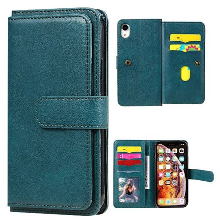 iPhone Xr fodral med 10 fickor - Grön