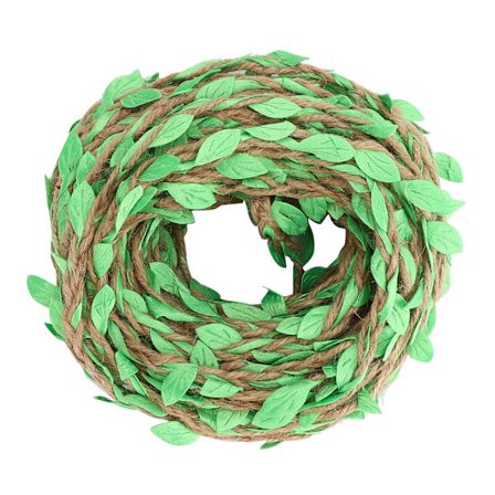 Keinotekoinen köynnös Tekokasvi Lehti DIY-seppele Koristelu Hääpuutarhajuhliin Kotiin 10m/32.8ftVihreä