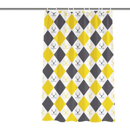 Antlers Duschdraperi, badrumsdekorset i tyg med krok