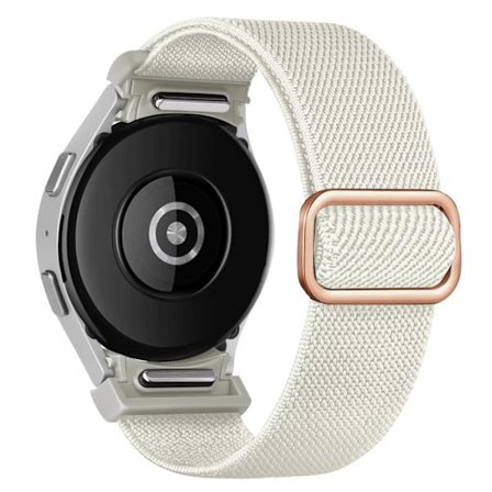 Armband för Samsung Galaxy Watch 7/6/5/4 40mm 44mm flätat nylonarmband (Starlight)