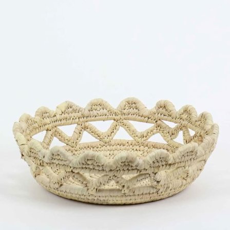 A World of Craft PALM ZIGZAG Brödkorg Förvaring Unisex Beige Ø 27 cm x H8