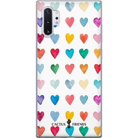 Yhteensopiva Puhelinkuori Samsung Samsung Galaxy Note10+ Cactus and Friends - Watercolor Love Grid