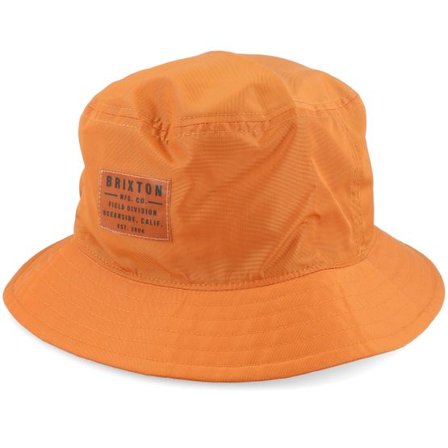 Brixton - Orange bucket Hatt - Vintage Nylon Packable Paradise Orange Bucket @ Hatstore