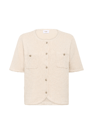 Saint Tropez LeciaSZ Cardigan Tröjor Dam Beige S