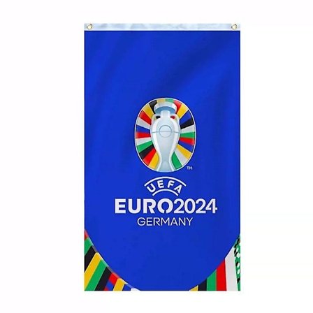 Hängande flaggor för fotbolls-EM 2024, dekorationer för EM 2024, dekorationer för skolfester och sportklubbar, present till fotbolls-EM 2024