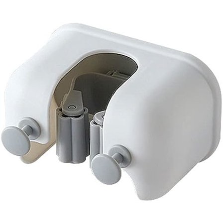 Robust Væghængt Kostestativ, Kostgreb Holder Selvklæbende Ingen Boring Super Anti-Slip, Kost og Støvskovl Hænger til Hjem, Køkken, Have, Gar