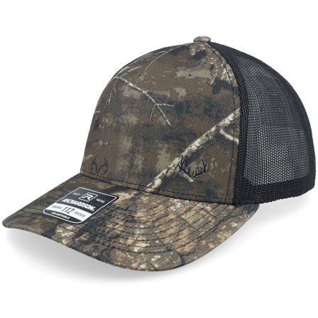 Hunter - Camo trucker Caps - Tiny Deer Antlers Realtree Timber/Black A-frame Trucker @ Hatstore