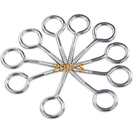 M3*40 304 Rustfritt Stål Øyebolt Skrue Ring Øye Sau Øye Rund Selvgjengende Øyebolt Ring Med Feste Dør Lås Spenne 20PCS