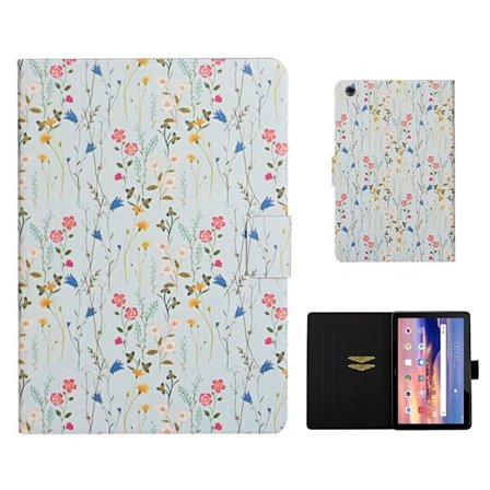 Huawei MediaPad T5 kuvio leatherflip tapauksessa - Kukka