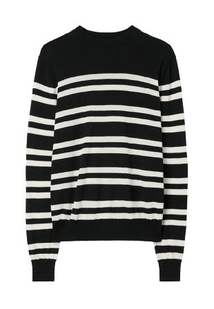 Filippa K Striped Merino Sweater Tröjor Herr Svart L