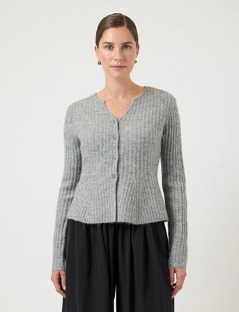 YAS Yasdolly Ls Knit Cardigan S. Noos - Grey - XL