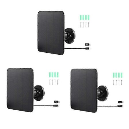 5V 5W Solpanel med Kabel Kamera Solpanel Laddare 360 Justerbart Fäste