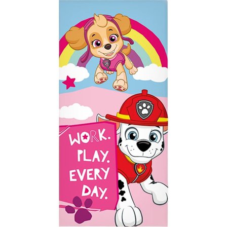 Paw Patrol Work and Play badlakan & strandhandduk 70×140 cm