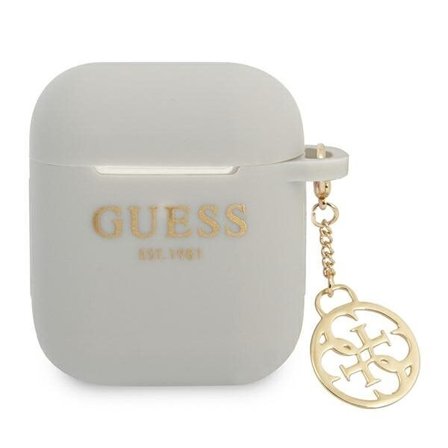Guess GUA2LSC4EG AirPods cover grå/grå Silikone Charm 4G Collection