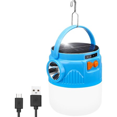 Nyt produkt, campinglys genopladeligt, LED solcelle campinglampe 1200 lumen sol/usb-drevet