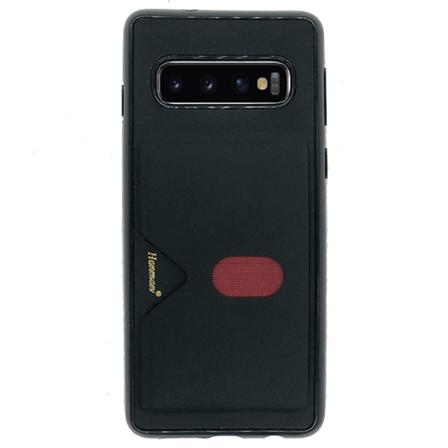 Elegant Smart Skal med Kortfack - Samsung Galaxy S10+ Svart