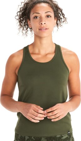 Marmot Women's Leda Racer Tank Women Short sleeved fitness sweater Green XS