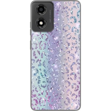 Kompatibelt Mobilskal till Motorola Motorola Moto E14 Glitter Leopard