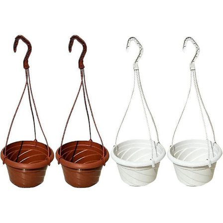 4 stycken plast hängande blomkrukor