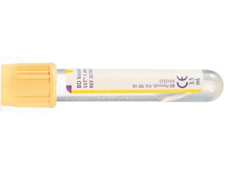 BD Hemogardrör SST gul 5/3,5ml 100/fp - Lyreco - Sjukvård och omsorg > Lab och analys > Provrör - Vacutainer/Hemogard