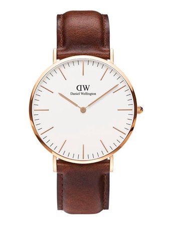 Daniel Wellington Classic 40 St Mawes Rg White - Brown - 40 mm