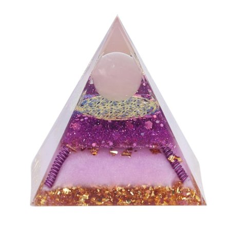Orgonite Pyramid Healing Orgone Pyramid Energigenerator för skyddande Meditationsdekoration