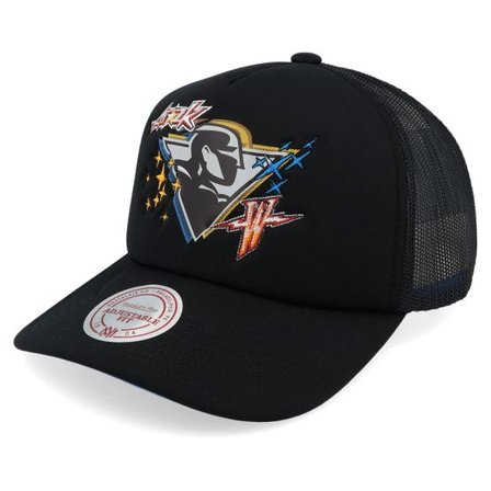 Mitchell & Ness - NBA Svart trucker Keps - Golden State Warriors 2k Flash Hwc Black A-frame Trucker @ Hatstore