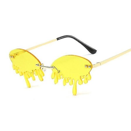 Fashion Runda Tårar Solglasögon Kvinnor Vintage Ramlösa Solglasögon Kvinnlig Lyx Varumärke Hög Kvalitet Oculos De Sol Feminino