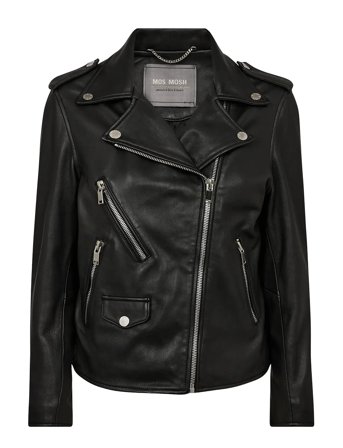 MOS MOSH Mmmitchel Mol Leather Jacket - Black - 42