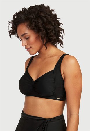 Cellbes of Sweden - Ensfarvet bikini-bh Brighton i sort til damer i størrelse 75D/E