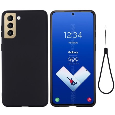 Matt Samsung Galaxy S21 FE skal av flytande silikon - Svart