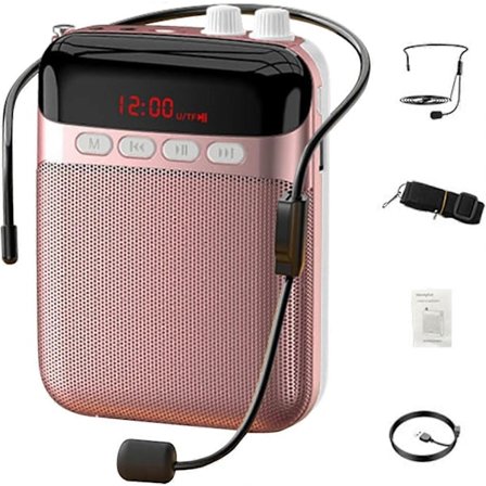 Bærbar Stemmeforsterker, Stemmeforsterker med Mikrofon, Håndholdt Stemme