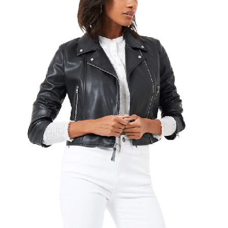 French Connection Etta PU Jacka Jackor Dam Svart XL