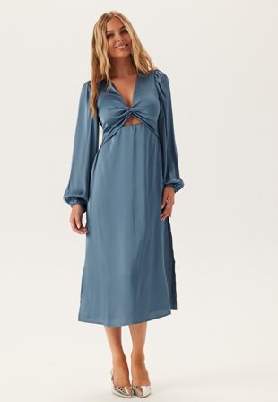 VILA-Vischasta L/S CUT OUT MIDI DRESS-38