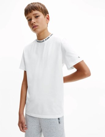 Calvin Klein Intarsia Logo T-Shirt - White - 104