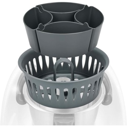 2-i-1 Eggkoker, Eggkoker Kompatibel med Thermomix TM5 TM6 TM31, Thermomix Eggkoker - Opptil 4 Posjerte Egg og 6 Kokte Egg, Muffins