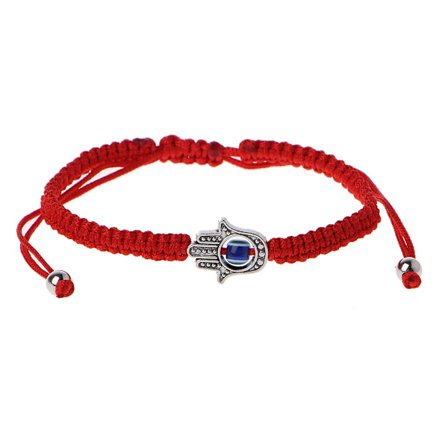 Lucky Kabbalah Red String Hamsa Armband Blue for Evil Eye Fatima Hand Armband Smycken Dekoration Present för kvinnor Män T