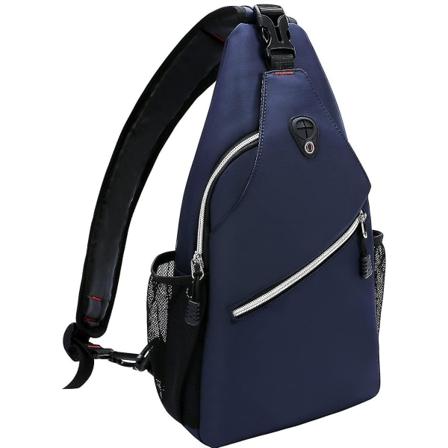 Polyester Cross Body axelväska kompatibel för reseskola Blue