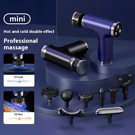 Ny elektrisk massagepistol med varmekold 9 gear multifunktionel fasciapistol Hjem bærbart træningscenter Brug lille stille håndholdt massager