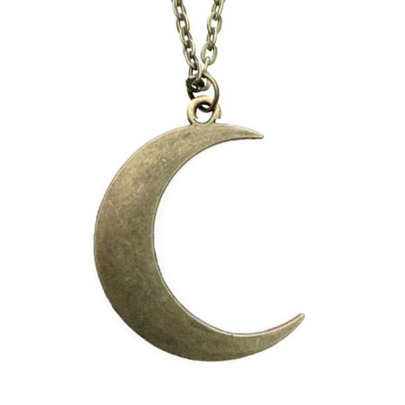 Necklace - Crescent Moon - Bronze