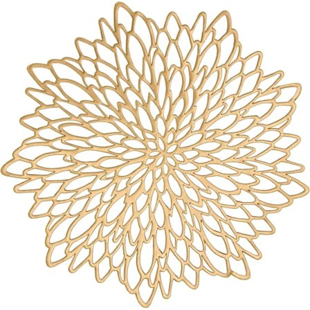 15" Presset Vinyl Rundt Bord Companion Spisesett på 6, Vaskbar