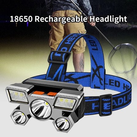 Led pandelampe Stark lommelygte Stark pandelampe Fiske pandelampe Jagt genopladelig lampe Camp pandelampe