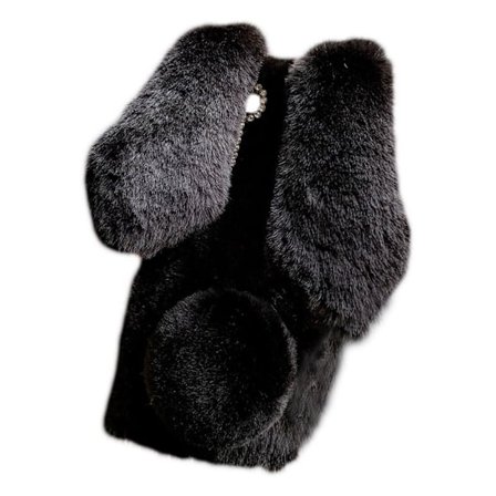 Fluffy Rabbit Samsung Galaxy S21 skal - Svart